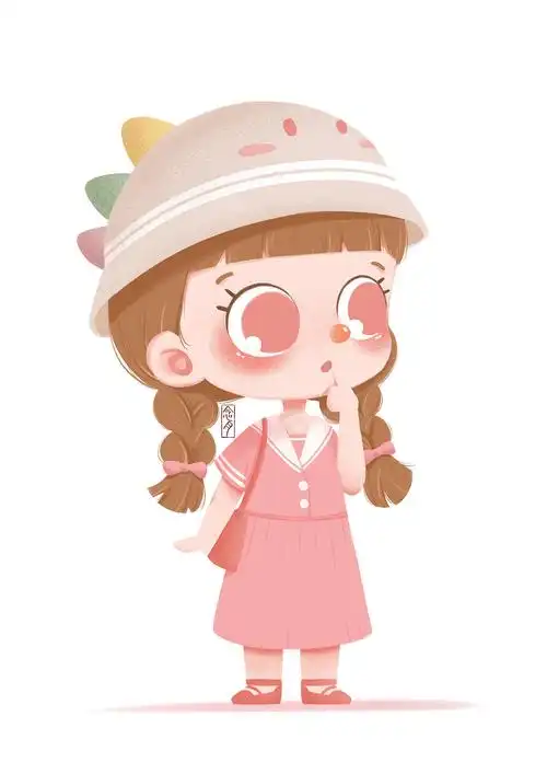 清新风格的小女孩