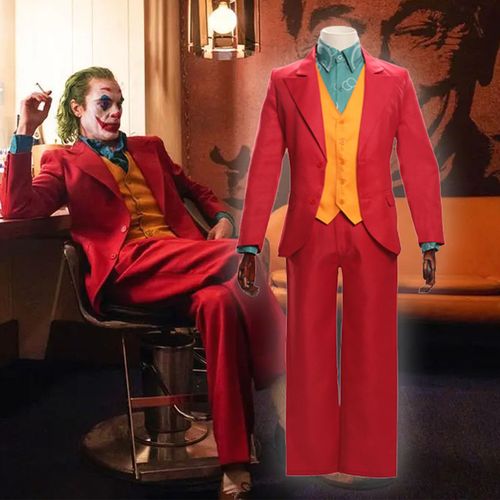 joker红色小丑西装cos起源2019杰昆男服装电影衣服希斯莱杰恐怖