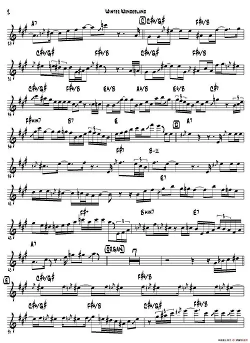 winterwonderland中音萨克斯