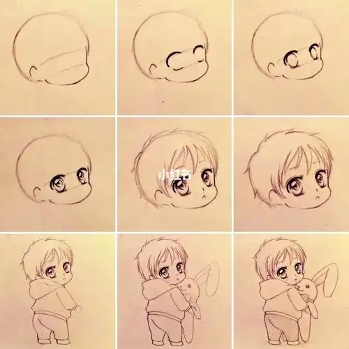 动漫q版人物教程分享_动漫_文化_绘画