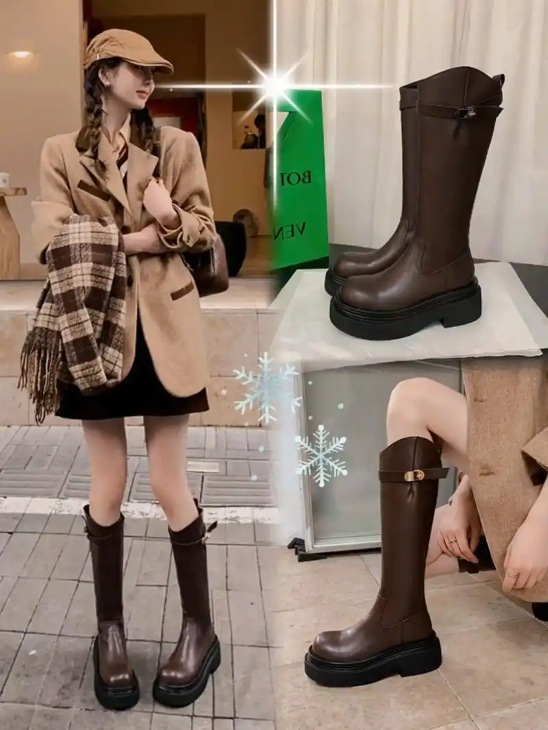 💫v口厚底长靴,点亮整个冬季的造.