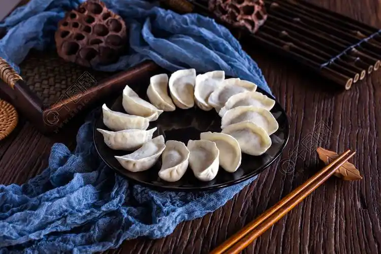 好看的饺子布景摄影图