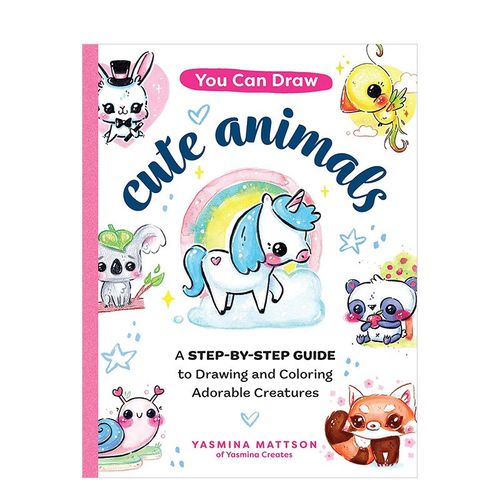 【现货】 you can draw cute animals,你可以画出可爱的动物 英文进口