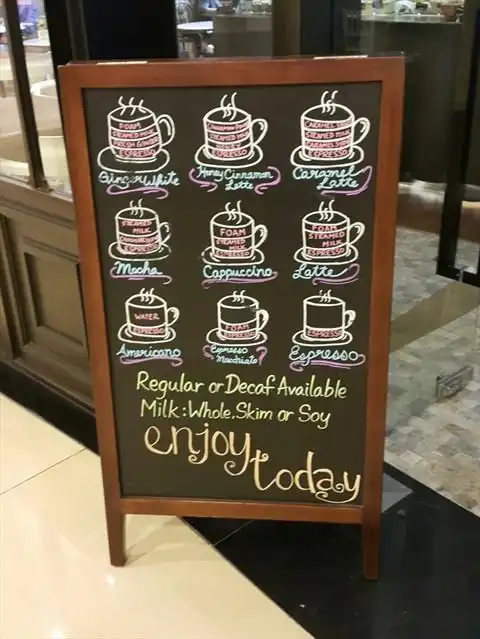 放在餐厅门外的牌子 - 湾仔的papillon caffe)