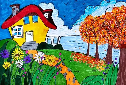 武汉市江汉区汉口辅仁小学丁子珊 《绿水青山家乡美》