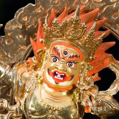 佛器佛具藏传佛教用品密宗佛像全鎏金铜金刚手护法像25cm大势至菩