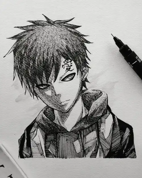 人物黑白动漫素材插画绘画线稿手绘女生男生长发短发转载二次元