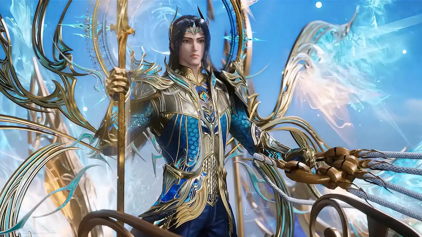 动漫壁纸|《斗罗大陆双神战双神》国漫男神唐三海神高清壁纸