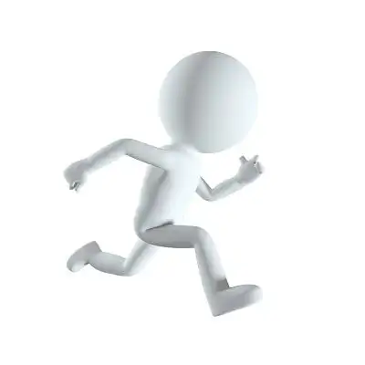 竞争跑步姿势的3d小人png素材3d小人元素