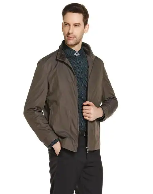 duolan灰卡其色休闲舒适拉链长袖茄克13ajk-2853156-60咖色_唯品会