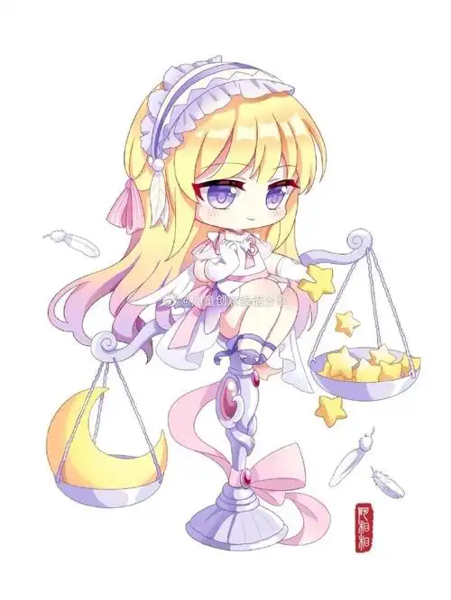 12星座q版人物#儿童画素材##儿童画##儿童创意美术##动漫##手绘素材