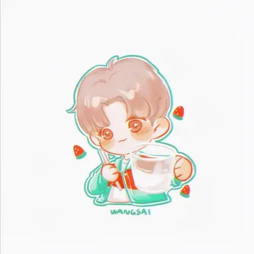 成年猛虎王源的q版饭绘,可可爱爱没有脑袋?