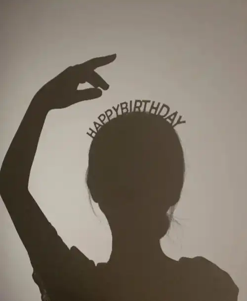 生日拍照生日背影照生日投影生日影子照