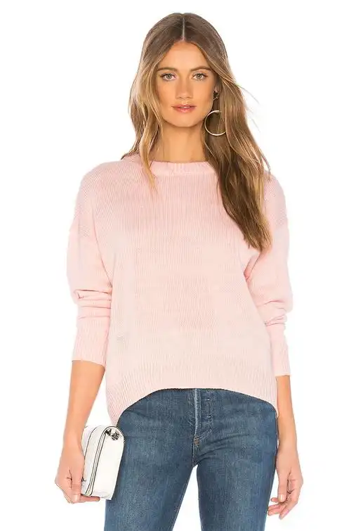 about us yvette 后系带毛衣