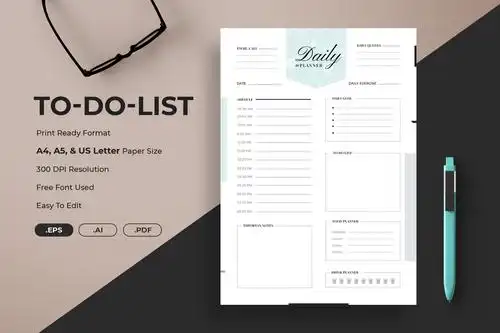 日常待办事项清单模板dailytodolistplannerdaytimer