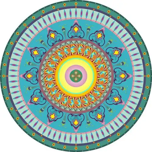 圆形佛教适合纹样