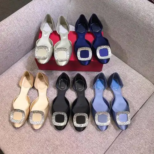 rv春夏中空女鞋绸缎面平底方扣单鞋圆头水钻婚通勤平底鞋-阿里巴巴