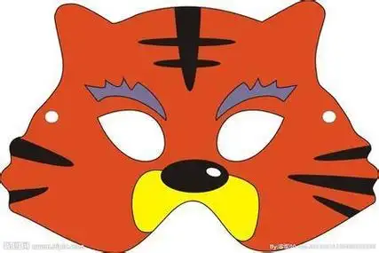 老虎面具儿童简笔画