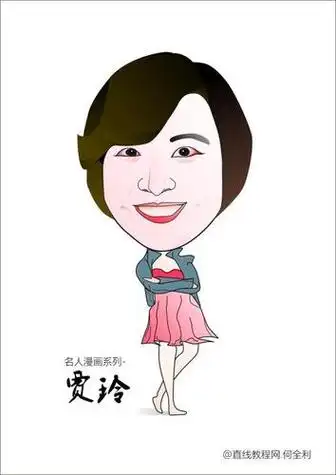 贾玲简笔画夸张