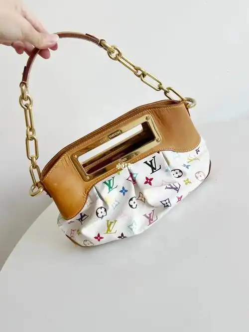 lv绝版白三彩judy小号手提单肩包-每日中古