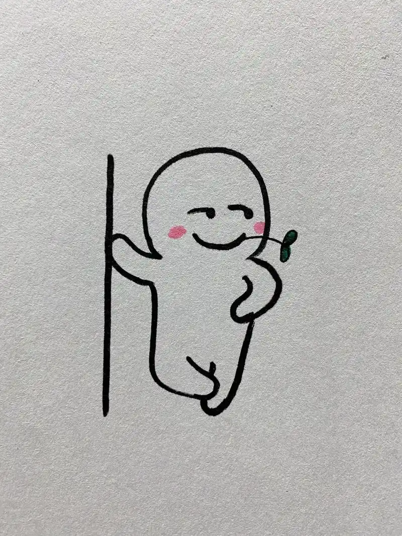 身边有没有同款表情包的,快@他与她 画起来#简笔画 #表情包 - 抖音