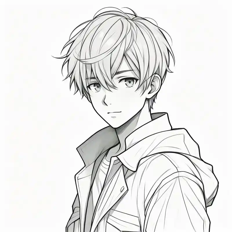 黑白素描男生头像,超帅气90 素描风格的男生头像来啦!