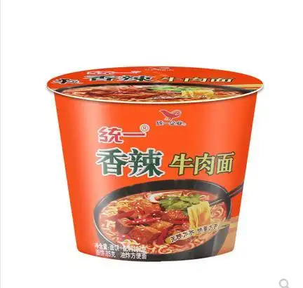 统一香辣牛肉面桶