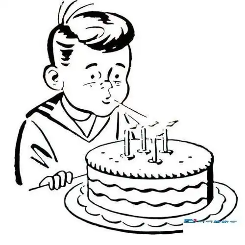 男孩儿过生日简笔画