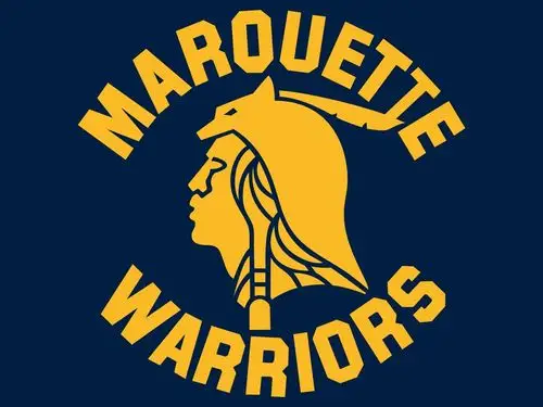 the marquette warriors logo from the early 1980s-1994, is the