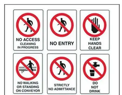 求15个禁止标志牌带带英文表示!