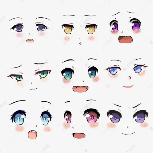 二次元表情五官