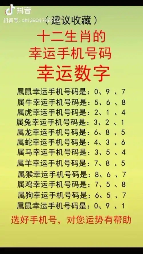 十二生肖幸运手机号码数字生肖派对生肖云上大课堂巨量课堂