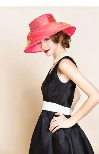 rogosky 专柜潮牌夏季时尚欧根纱遮阳礼帽休闲百搭英伦高端宴会帽名媛