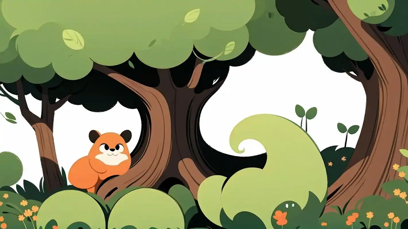 99卡通森林横版壁纸精选98 走进这片卡通森林,仿佛置身于一个梦幻