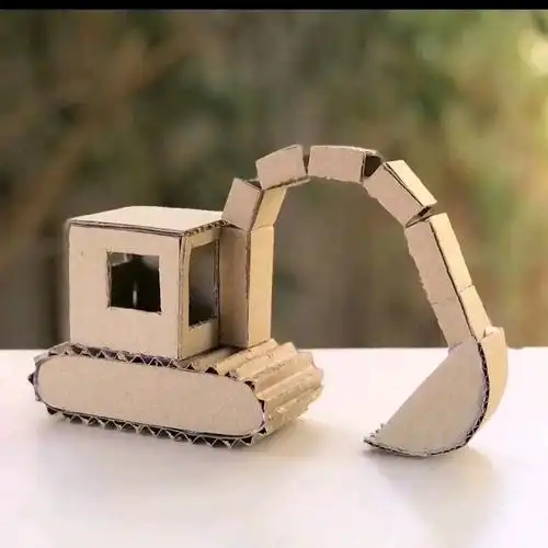 用纸箱纸皮制作的精美手工作品