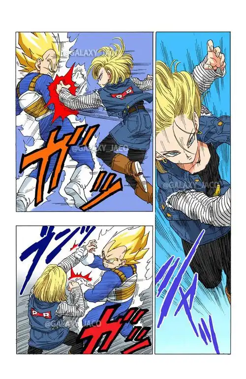 龙珠漫画全彩版沙鲁篇第19话贝吉塔对18号