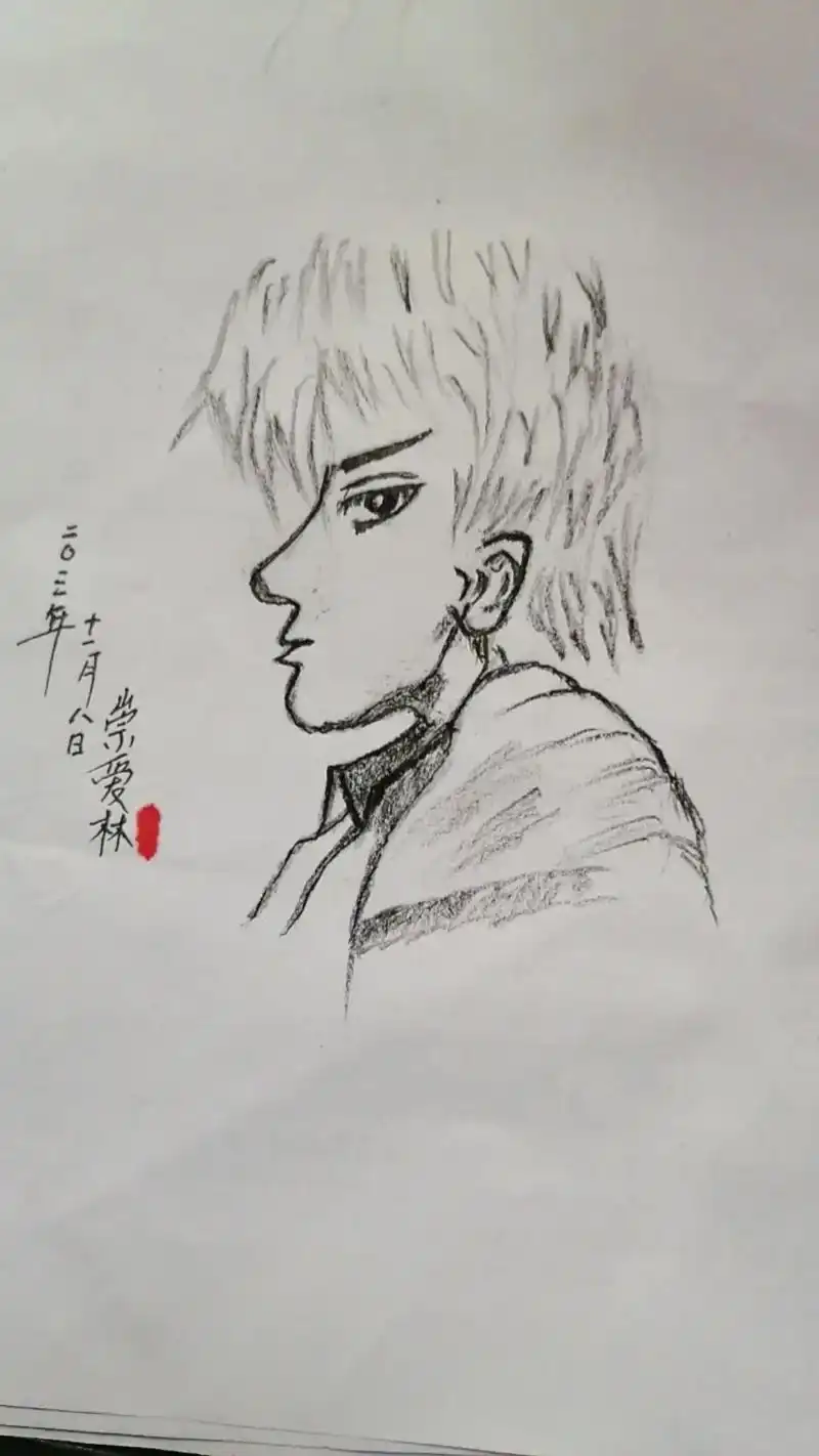 画画#人像 #自学画画 #铅笔画 #帅哥 - 抖音