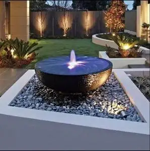 大理石材喷泉风水球户外庭院水池装饰喷水景观涌泉雕塑石雕流水钵