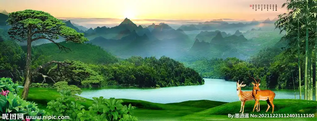 生财有路设计图__风景_psd分层素材_设计图库_昵图网nipic.com