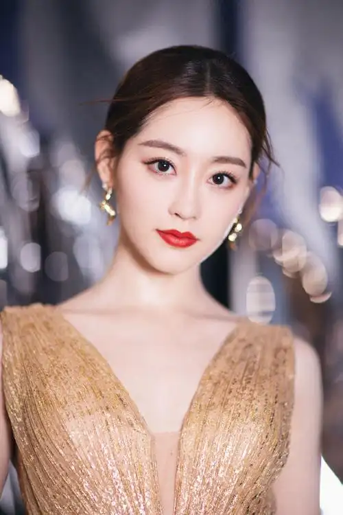 祝绪丹金色礼裙优雅写真图片67