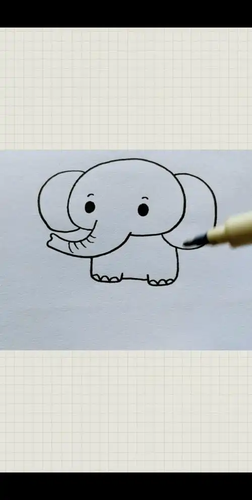 小象简笔画
