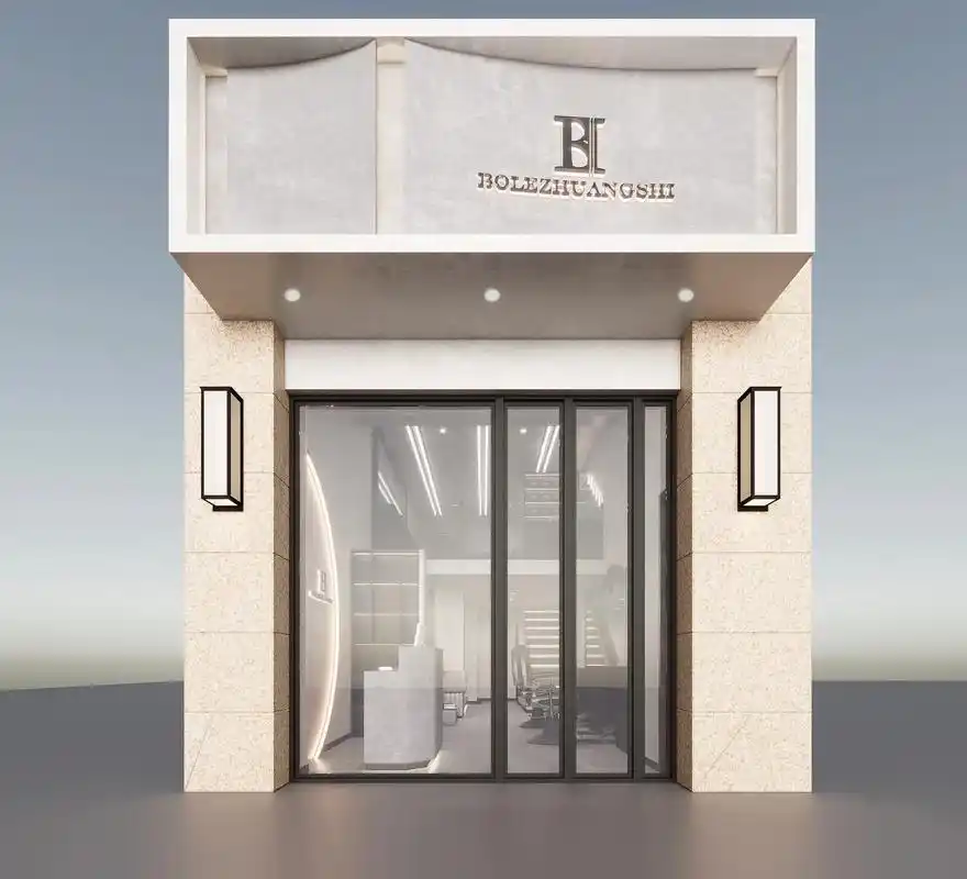 最应该尝试的理发店门头合集#美业装修设计 #美发店装修效果图 - 抖音