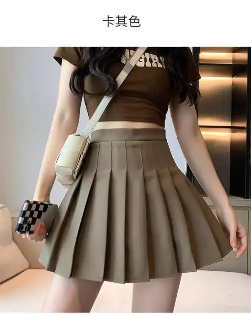 (加长 安全裤 拉链 纽扣)百褶裙jk制服裙子半身裙春夏季短裙秋冬 - 17