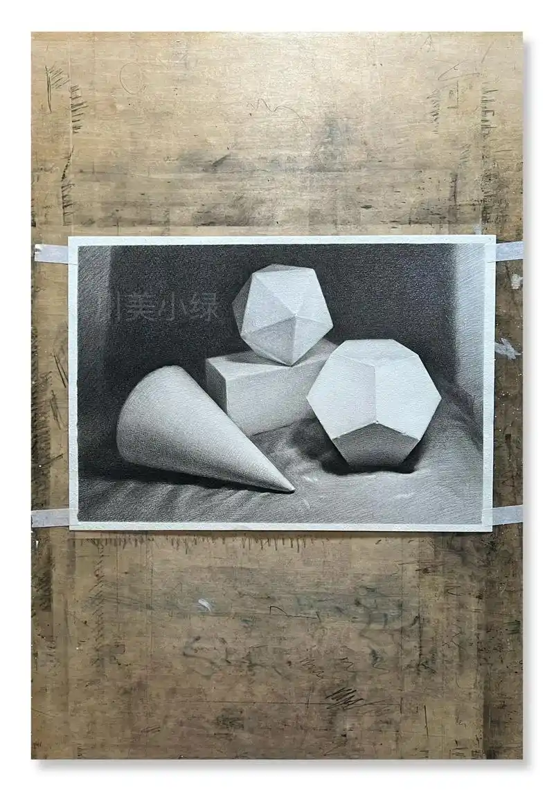 素描入门必画几何体(超详细步骤图)基础示范,碳笔 4小时#素 - 抖音