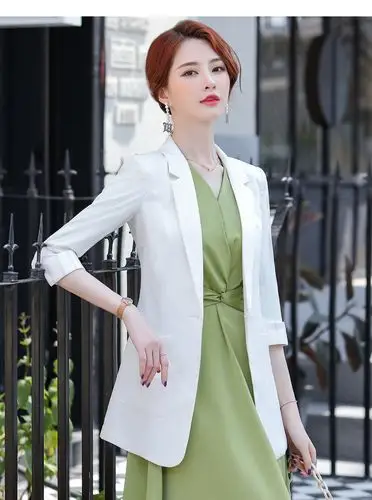 白色(七分袖西装) s【图片 价格 品牌 报价】-京东