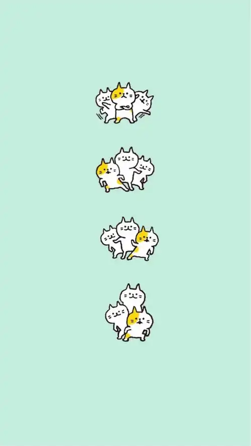 可爱 简单 萌系 小清新 薄荷绿 手机壁纸