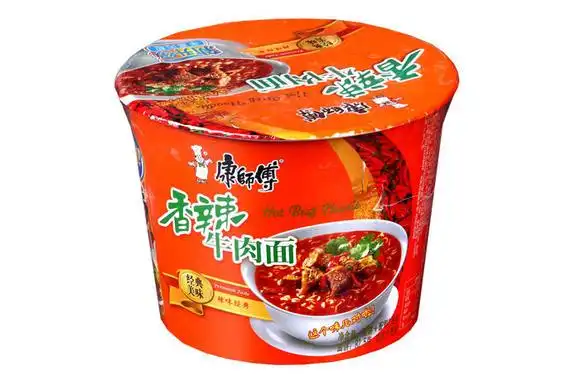 康师傅香辣牛肉方便面(桶装) 香辣牛肉面 108g