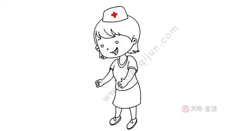 天奇生活 简笔画大全  正文2然后画全身体.