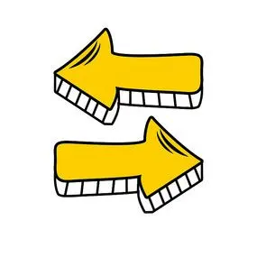 可爱卡通左右箭头元素设计