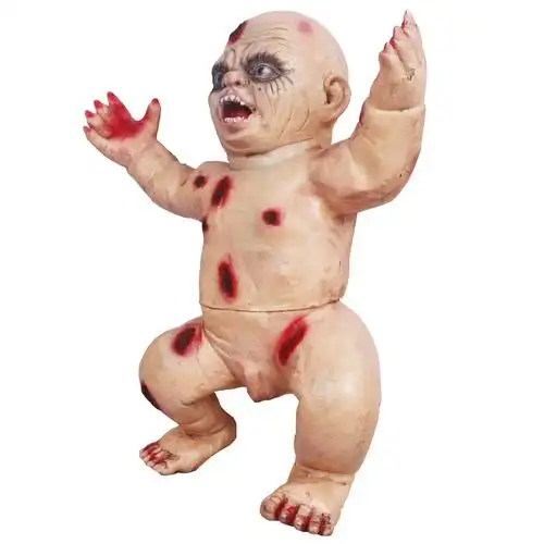 万圣节干尸娃娃恐怖鬼屋密室逃脱场景装扮鬼婴摆件npc剧本杀道具